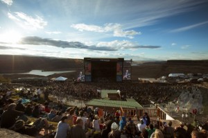 The picturesque mainstage at Sasquatch Festival at the Gorge Amphitheatre (photo Christopher Nelson).  