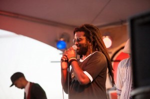 Ska Fest organizer Dane Roberts addresses last year's crowd (photo provided). 