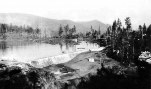 An archival photo of the Humpback reservoir, located in Sooke, upon completion in 1915 (photo provided).