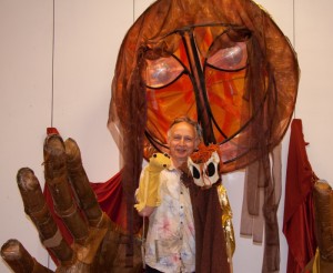 Victoria puppeteer Timothy Gosley has gone from working on puppets for popular television shows in decades past to using his skills to raise awareness; he says the two are connected (photo by Peter Freedman).