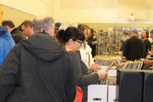 People look through vinyl for sale at last year’s Vinyl Supernova (photo provided).