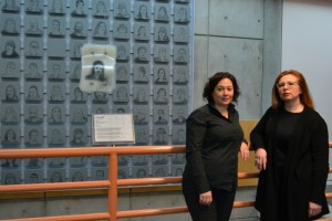 Camosun visual arts student Aileen Penner (left) and instructor Nancy Yakimoski are facilitating the college’s Art-Poem-Art Experiment (photo by Jill Westby/Nexus).