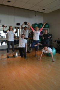 Members of Camosun’s Exercise is Medicine club offer their services at the college’s Interurban campus (photo by Jill Westby/Nexus).