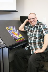 Camosun College instructor Ken Steacy gets ready for the festival (photo by Jill Westby/Nexus).