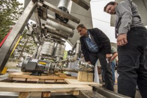 Camosun College students display their projects at last year’s Mechanical Engineering Showcase event (photo by Camosun College A/V Services).